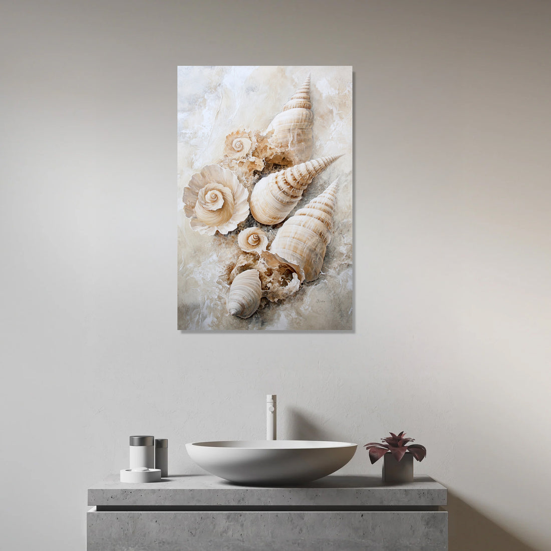 Shell Spiral Elegance Canvas - Secondary Image 3