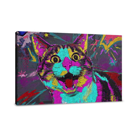 Surprised Cat Energy Canvas - Main Image