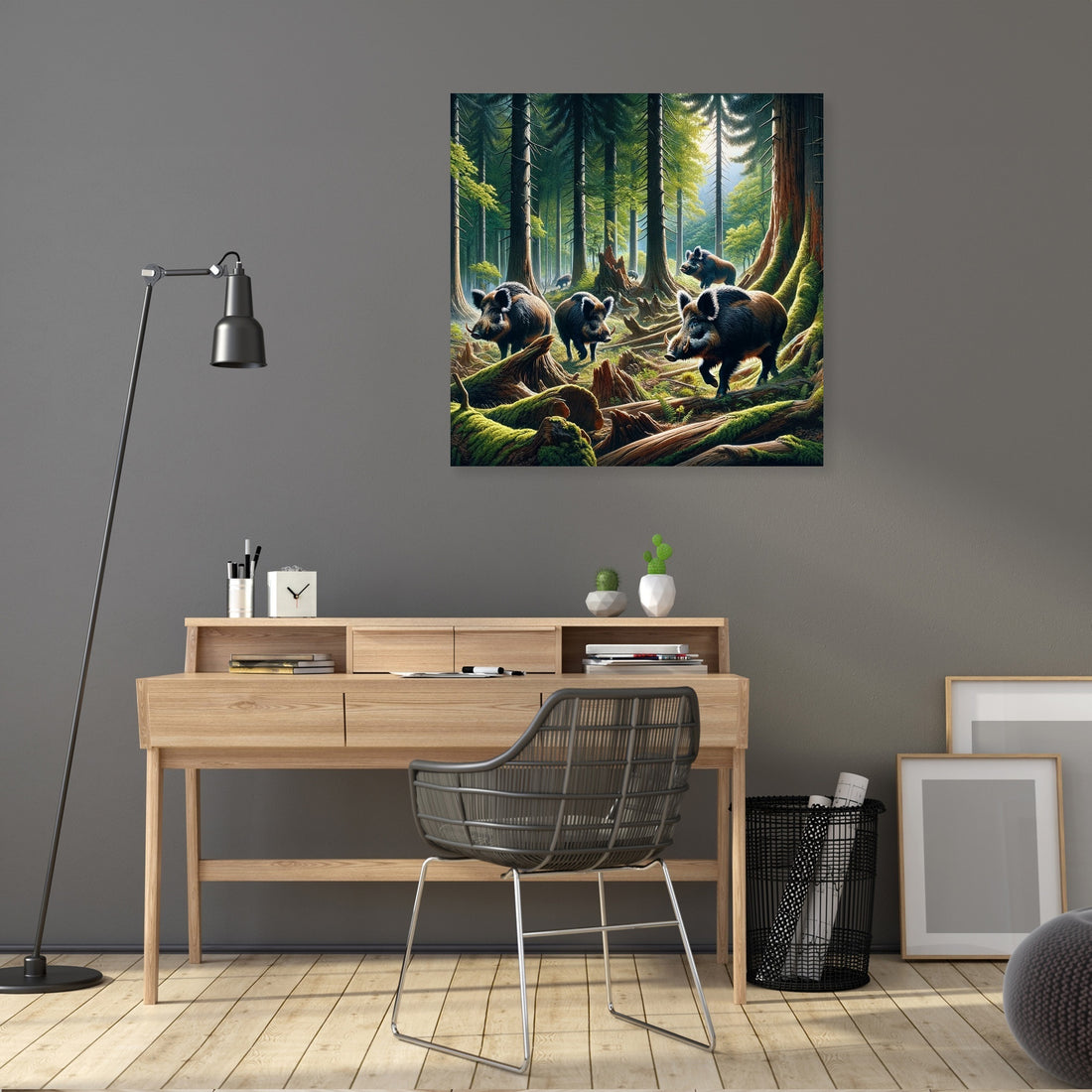 Woodland Boars Canvas - Secondary Image 5