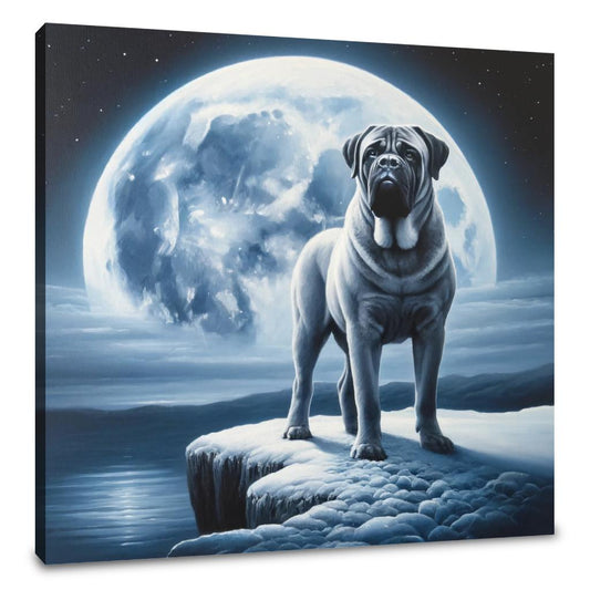Moonlit Vigil Bullmastiff Canvas - Main Image