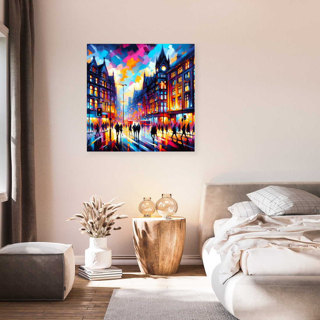 Manchester Oxford Road Twilight Canvas - Secondary Image 7