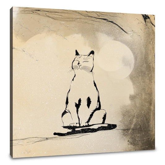 Meditating Cat Canvas - Main Image
