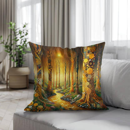 Enchanted Magical Forest Cotton Cushion - Secondary Image 4