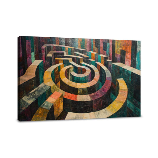 Geometric Labyrinth Canvas - Main Image