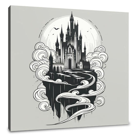 Misty Gothic Castle Canvas - Main Image