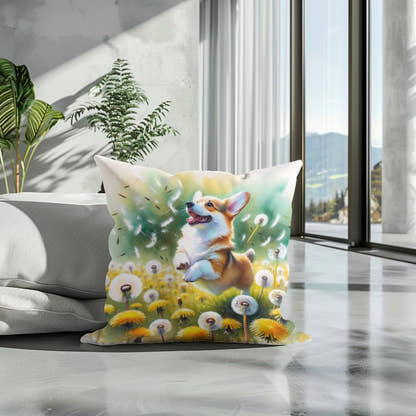 Corgi Whimsy Cotton Cushion - Secondary Image 3