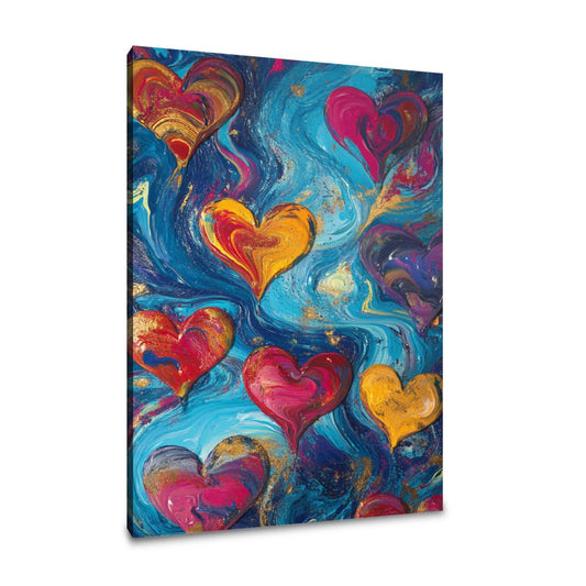 Abstract Hearts Canvas - Main Image