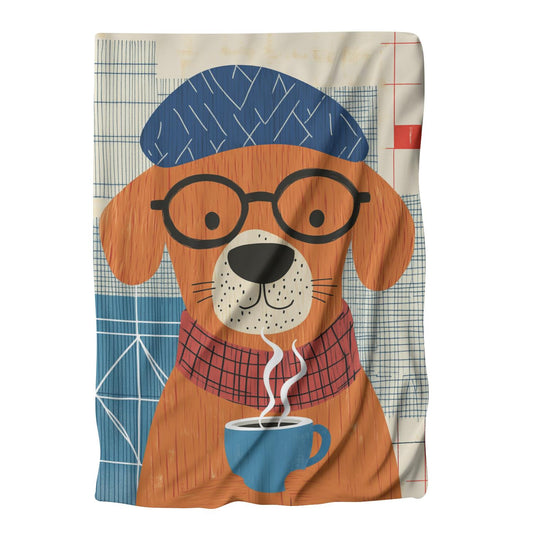 Coffee Break Dog Blanket - Main Image