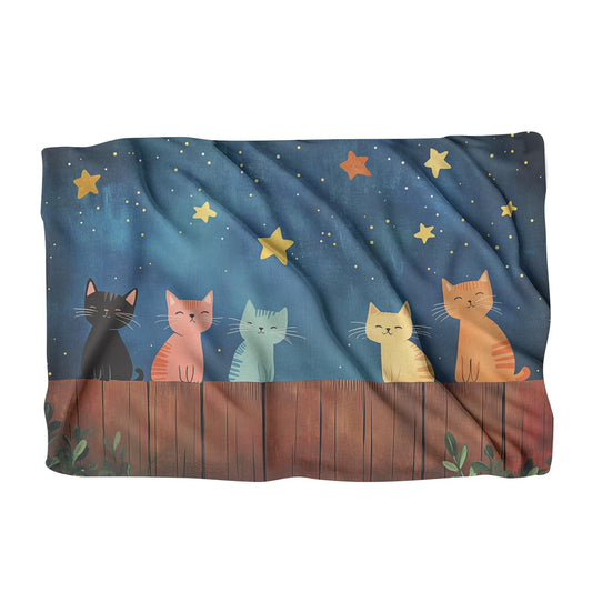 Meowing Cats Night Blanket - Main Image