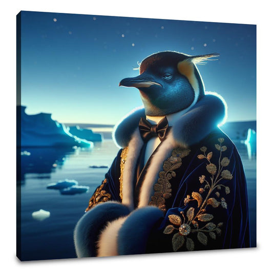 Regal Penguin Twilight Majesty Canvas - Main Image