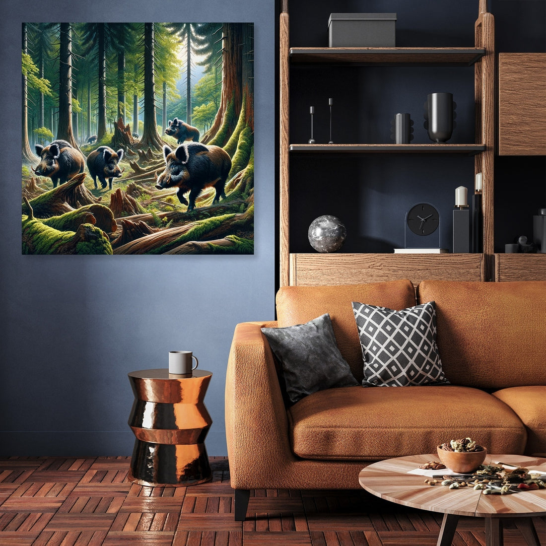 Woodland Boars Canvas - Secondary Image 3