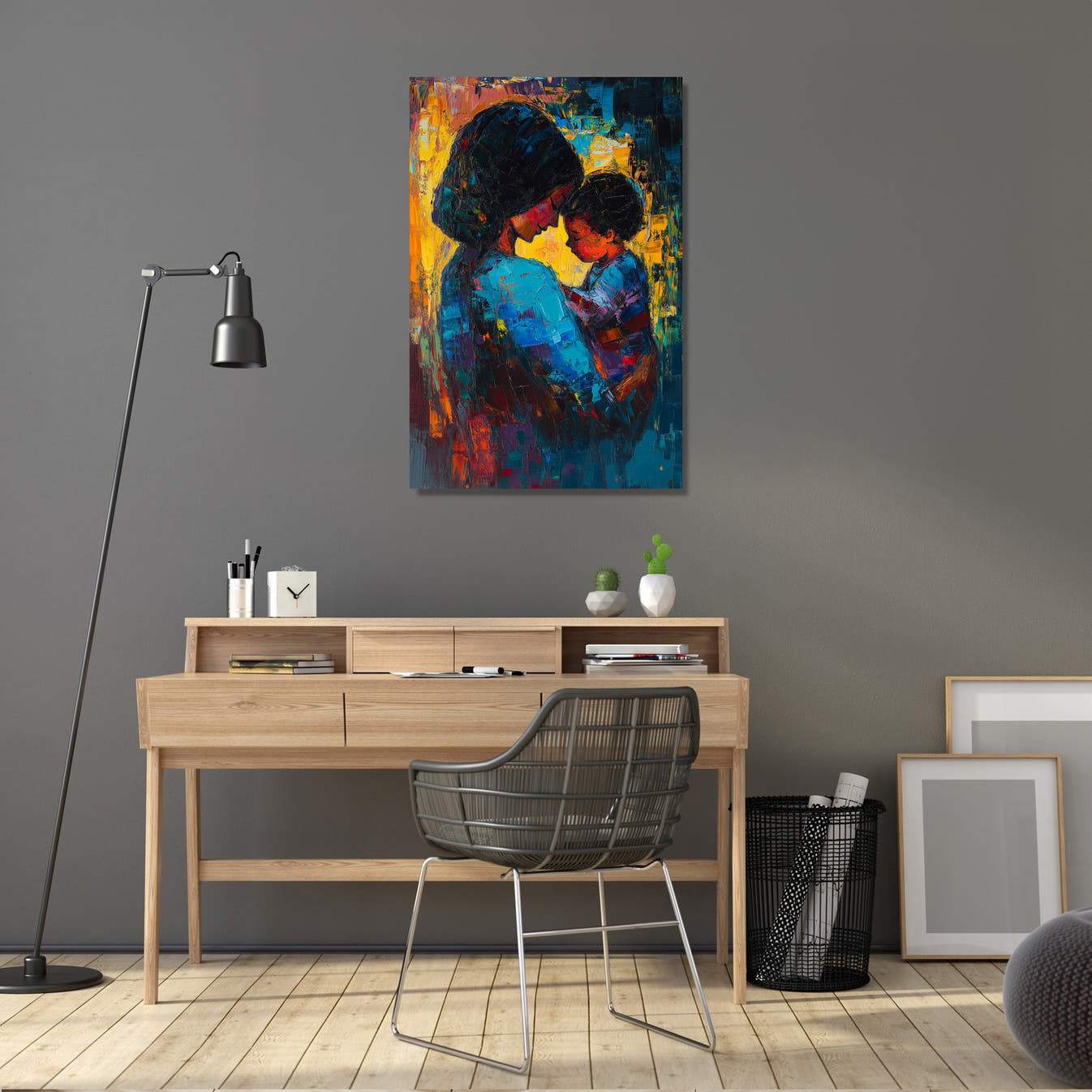 Mother and Child Vibrant Canvas - Secondary Image 5