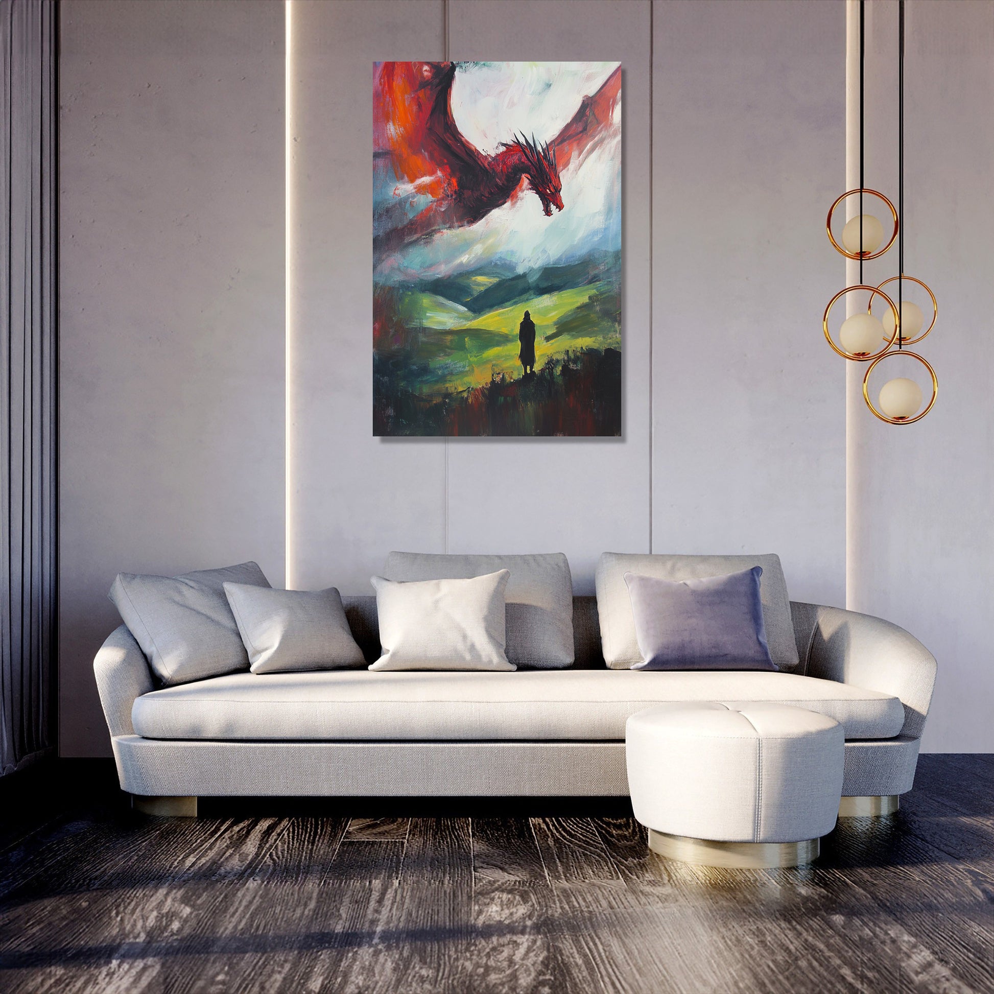Welsh Dragon Majesty Canvas - Secondary Image