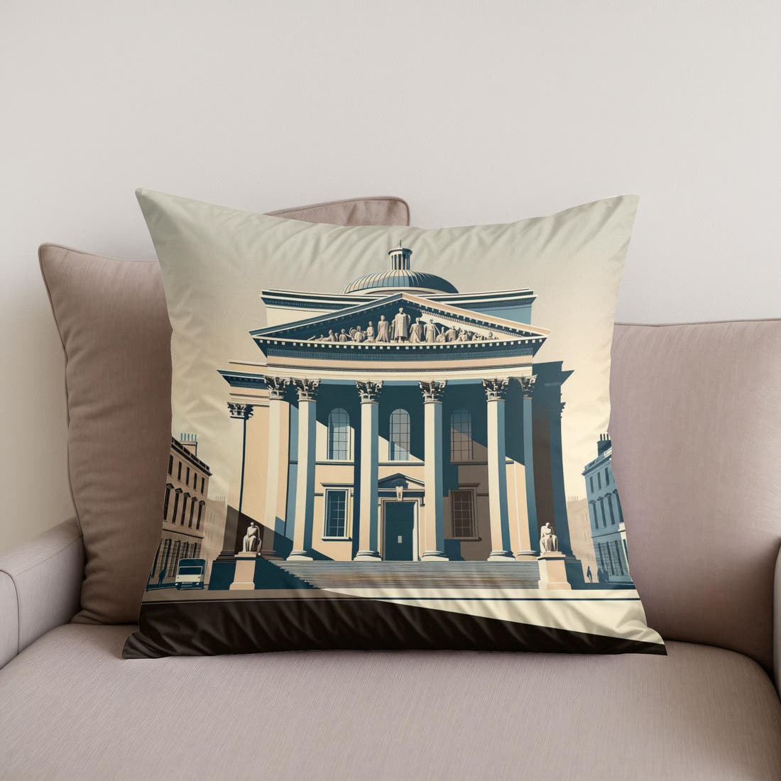 Cambridge Fitzwilliam Modernist Muse Cotton Cushion - Secondary Image