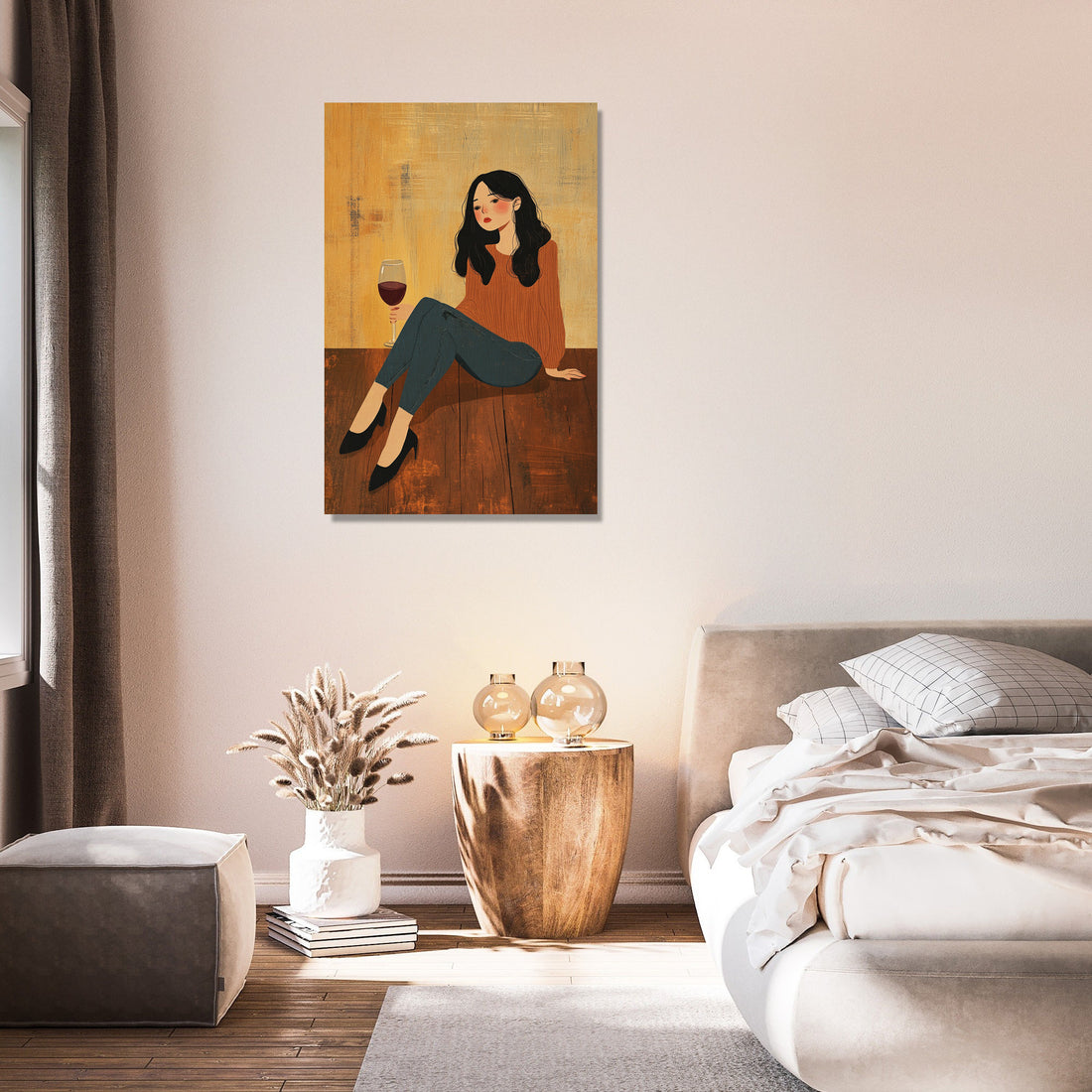 Woman with Wine Canvas - Secondary Image 7