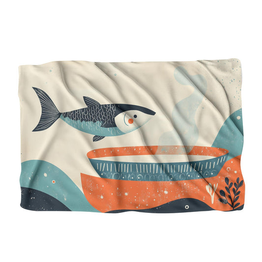 Schwimmende Fischsuppendecke