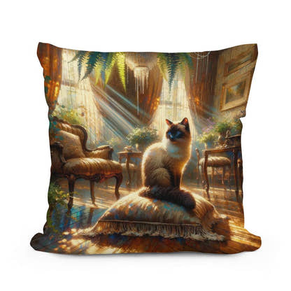 Siamese Solitude Cotton Cushion - Main Image