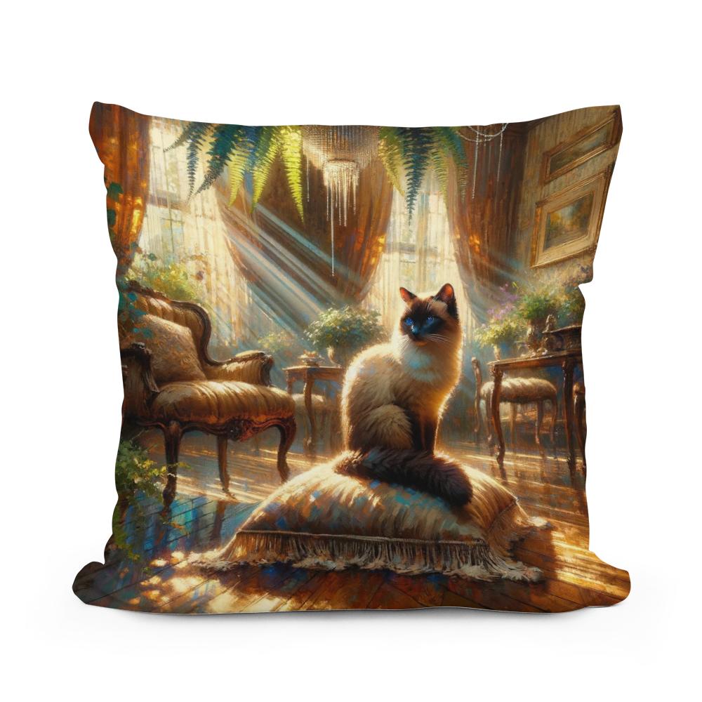 Siamese Solitude Cotton Cushion - Main Image