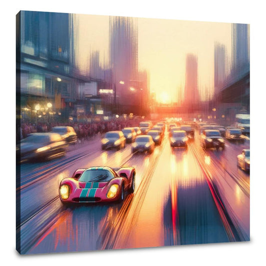 Sunset Solo Racer Canvas - Main Image
