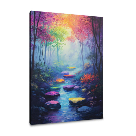 Rainbow Glow Forest Canvas - Main Image