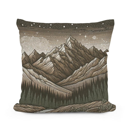Midnight Mountain Cotton Cushion - Main Image