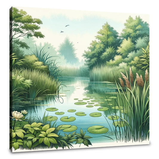 Tranquil Pond Canvas - Main Image
