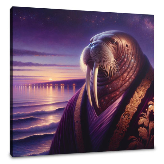 Regal Walrus Dusk Seascape Canvas - Main Image