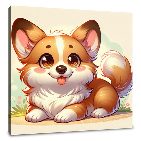 Playful Corgi Delight Canvas - Main Image