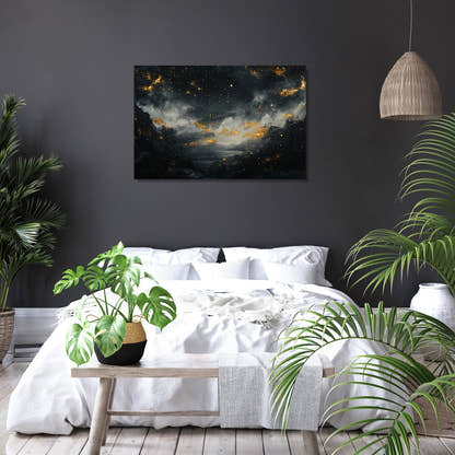 Golden Stars on Shadowed Canvas - Secondary Image 6