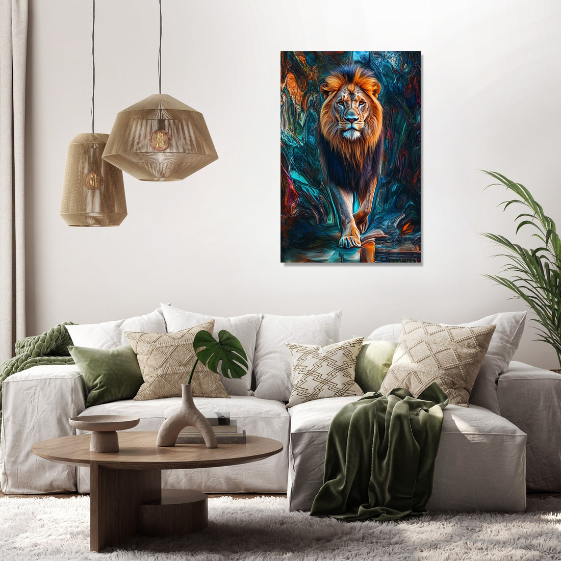 Regal Reflection Lion Canvas - Secondary Image 2