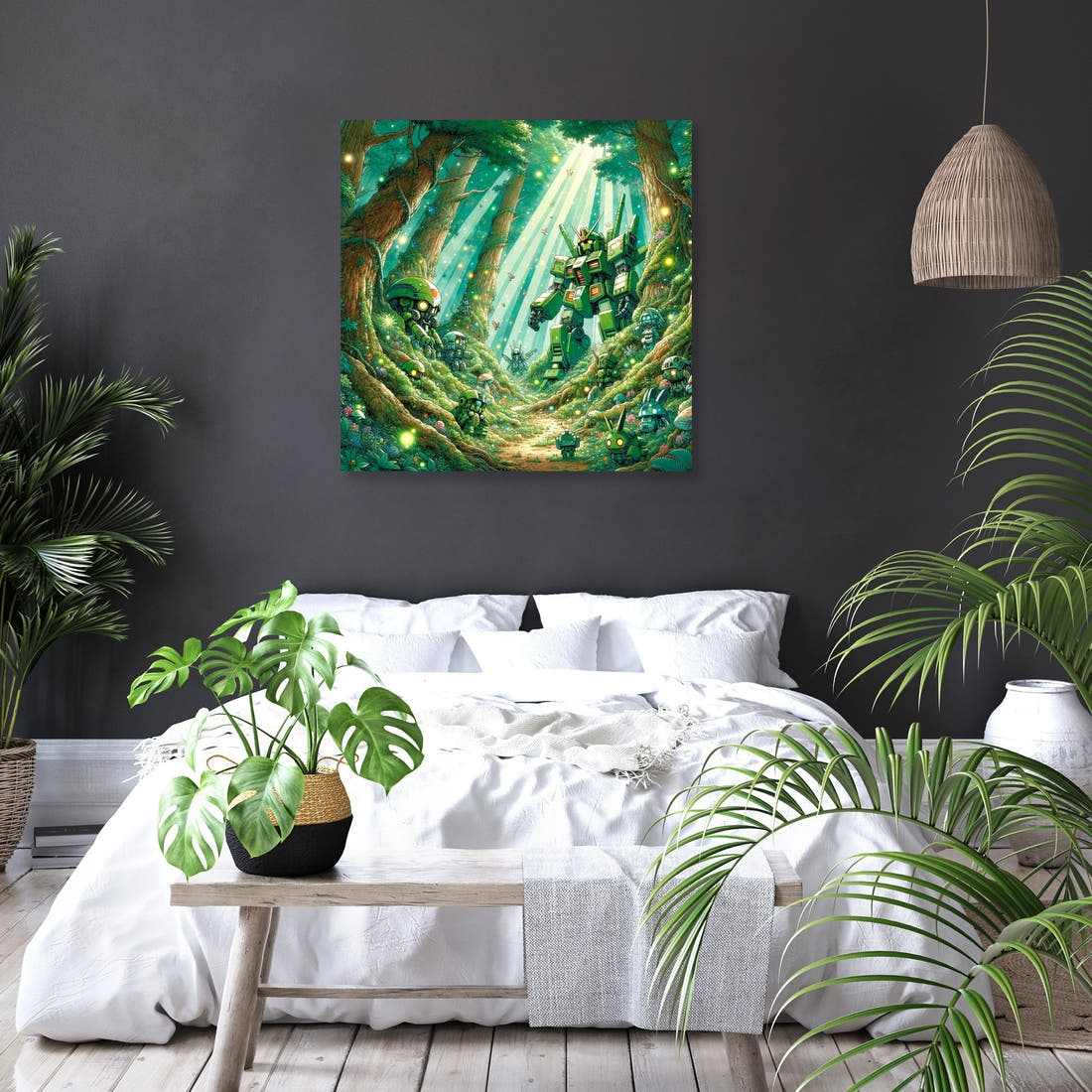 Enchanted Mecha Forest Canvas - Secondary Image 6