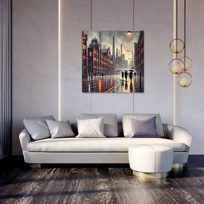 Industrial Rainfall Manchester Canvas - Secondary Image