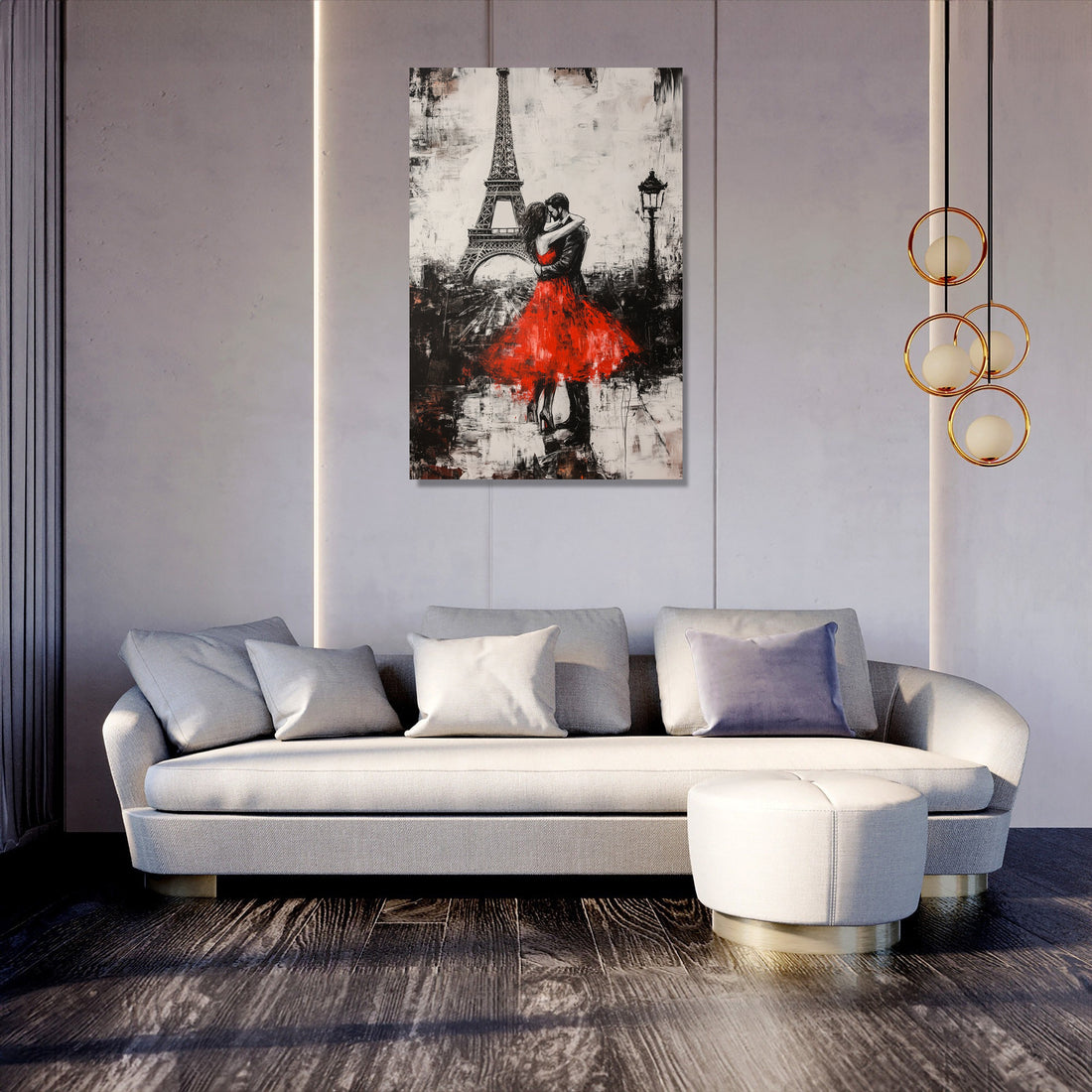 Eiffel Embrace Canvas - Secondary Image