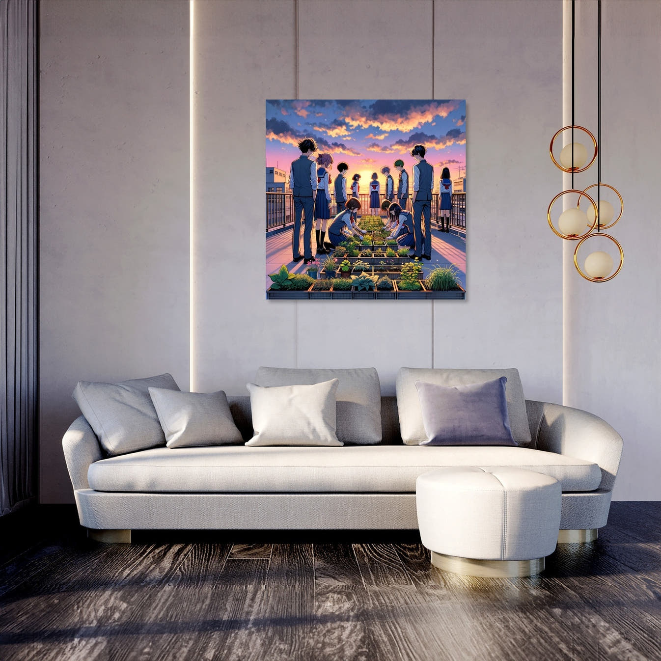 Rooftop Dreamscape Canvas - Secondary Image