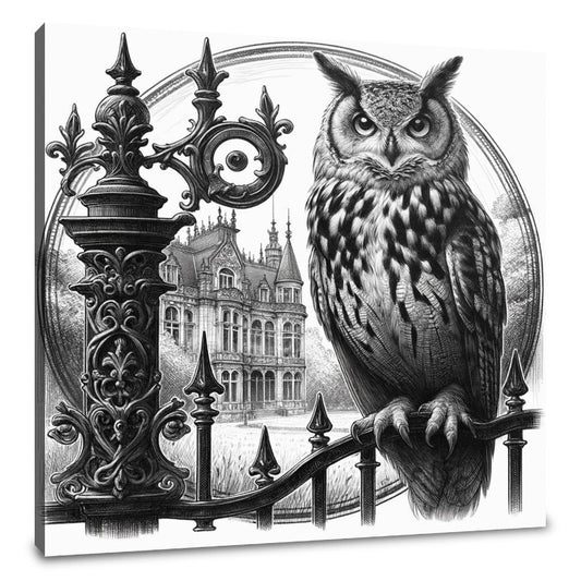 Victorian Owl Canvas - Main Image