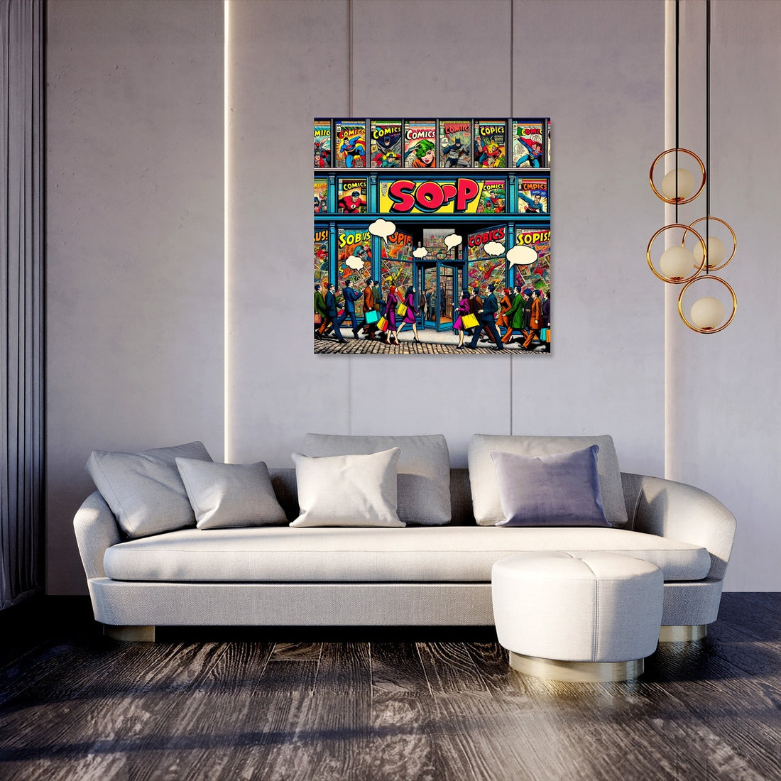 Pop Art Comics Hub Canvas - Secondary Image