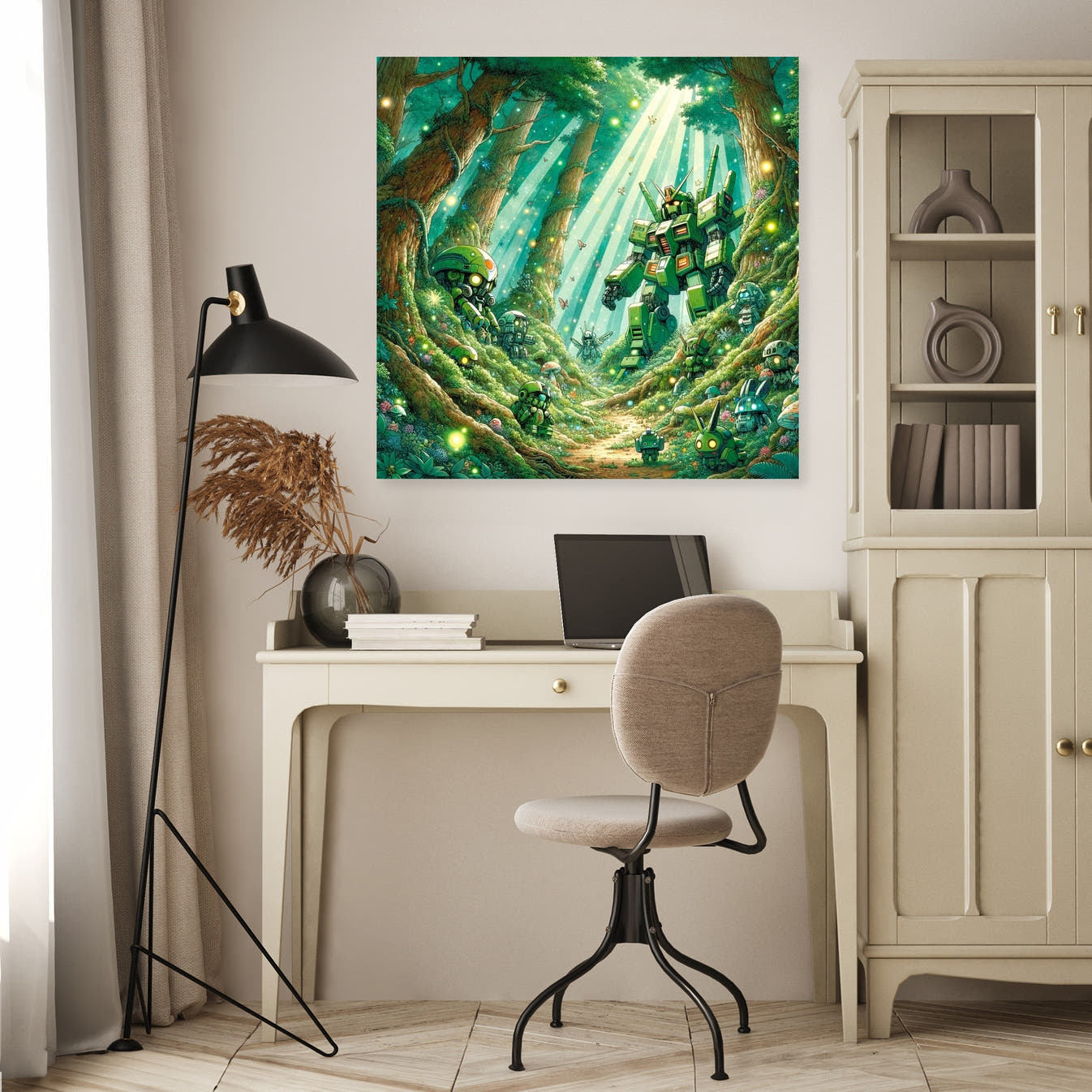 Enchanted Mecha Forest Canvas - Secondary Image 4