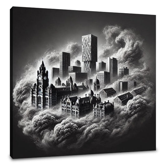 Mysterious Manchester Skyline Canvas - Main Image
