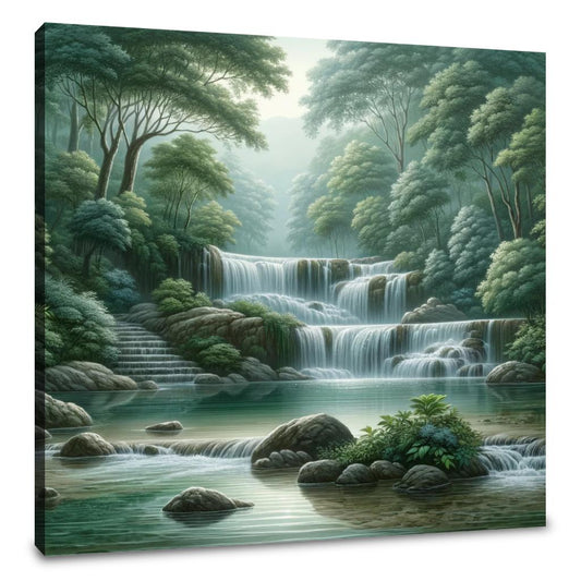 Tranquil Waterfall Canvas - Main Image