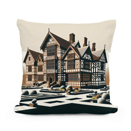 Liverpool Speke Hall Minimalist Harmony Cotton Cushion - Main Image