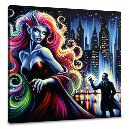 City Temptress Succubus Canvas - Main Image