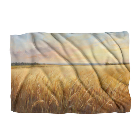 Golden Wheat Sunrise Blanket - Main Image