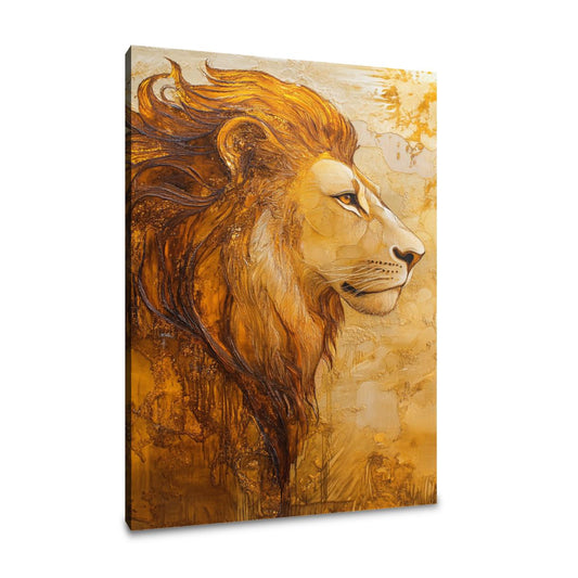 Contemplative Lion Canvas - Main Image