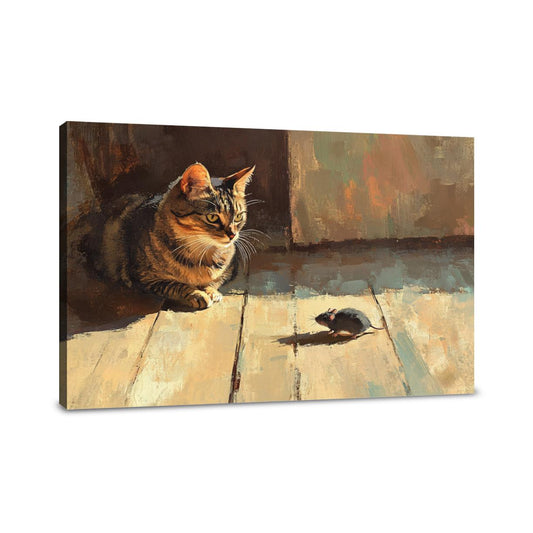 Rooftop Cat's Curious Canvas - Main Image