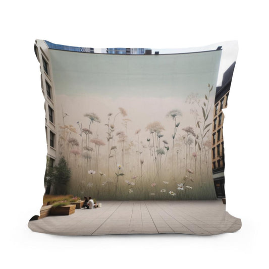 Meadow Mural Serenity Cotton Cushion - Main Image