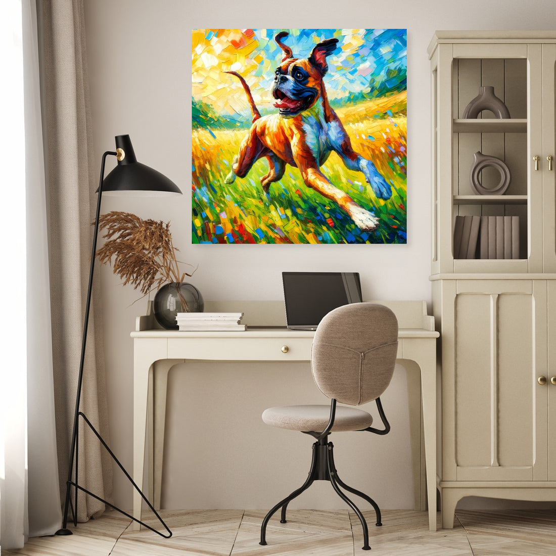 Boxer's Joyful Dance Canvas - Secondary Image 4