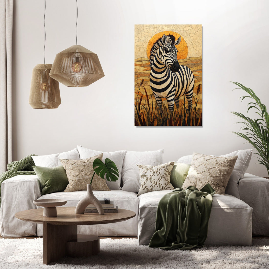 Zebra Elegance Canvas - Secondary Image 2
