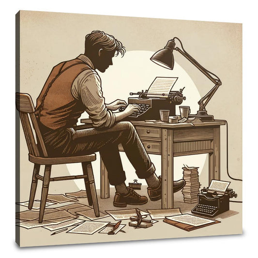 Nostalgic Writer Canvas - Main Image