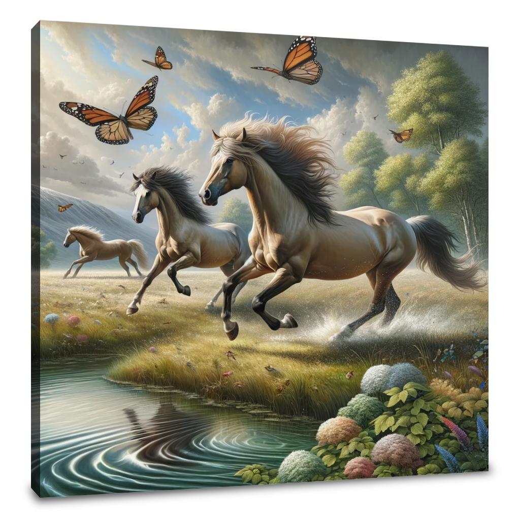 Harmony of Liberation Horses Poster - Main Image
