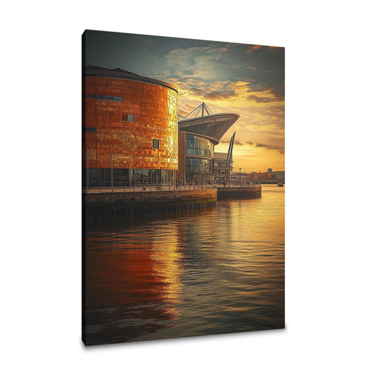 Cardiff Twilight Canvas - Main Image
